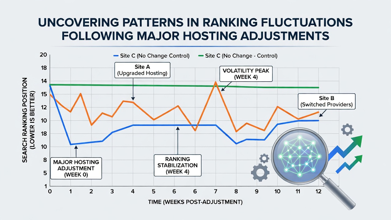 Graph illustrating recovery curves for websites after major hosting provider changes